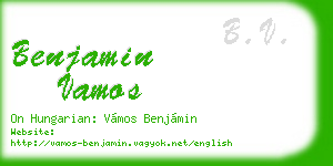 benjamin vamos business card